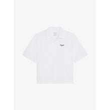 Men Ss Boxy Fit Shirt W/ Hawaiian Collar - White