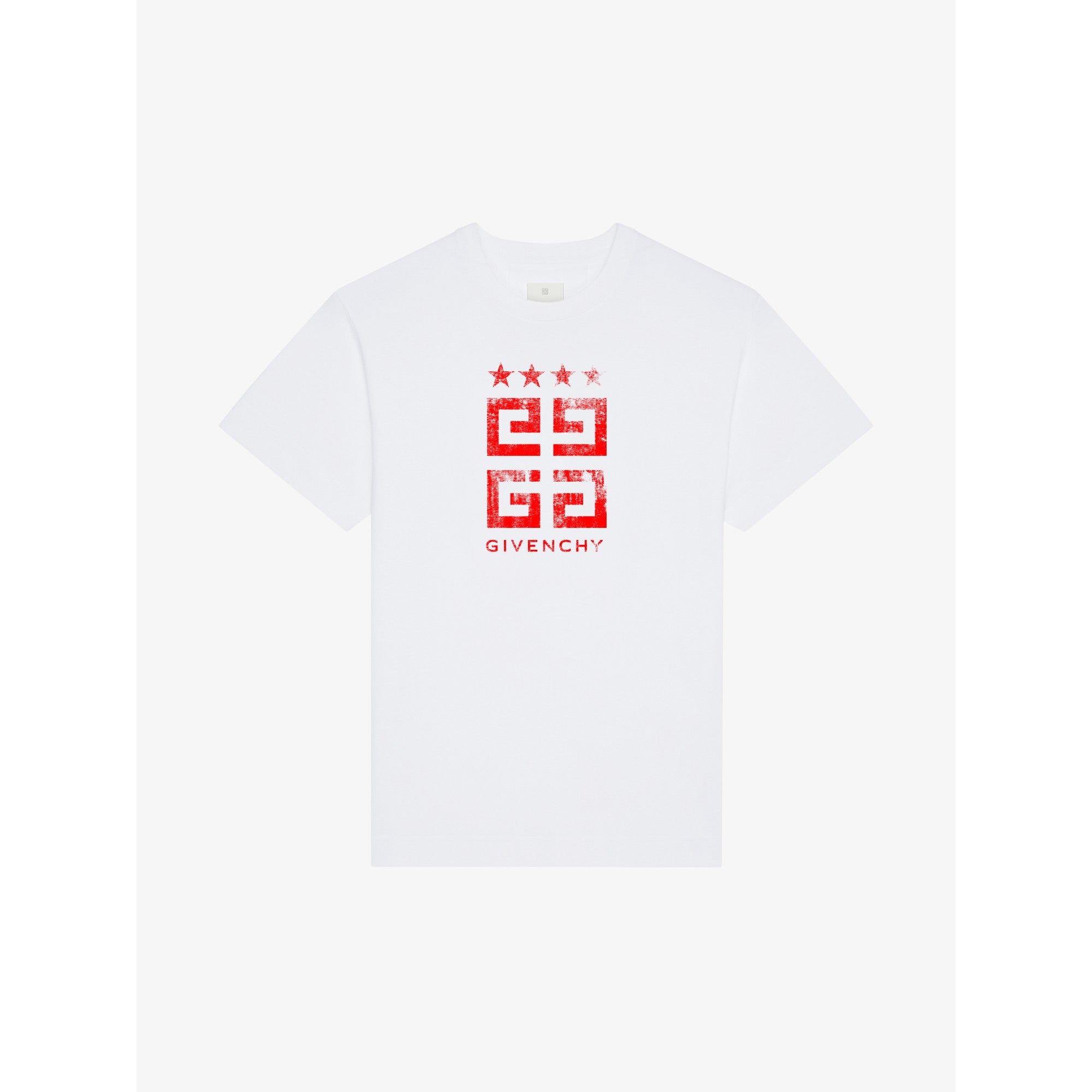 Men Slim Fit T-Shirt - White/Red