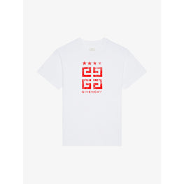 Men Slim Fit T-Shirt - White/Red