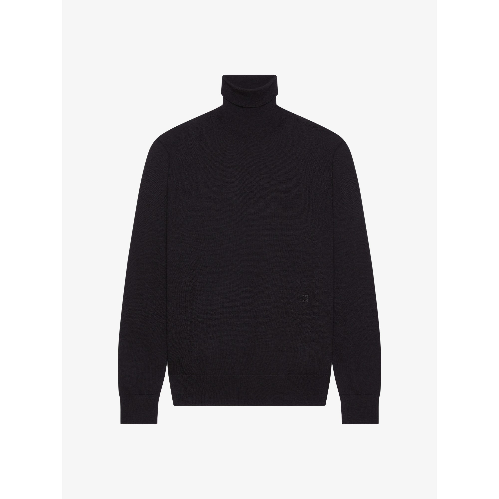 Men 4G Embroidered Turtle Neck - Black