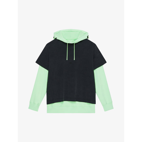 Men Hoodie - Black/Green