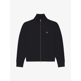 Men Simple Tracksuit Jacket - Black