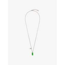 Men G Cube Necklace - Bright Green