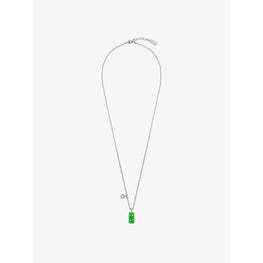 Men G Cube Necklace - Bright Green