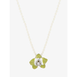 Men Flower Necklace S - Lime