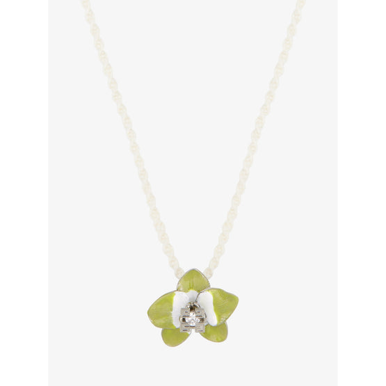 Men Flower Necklace S - Lime