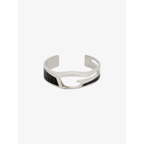 Men Giv Cut Leather Brac - Black/Silvery