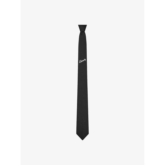 Men Givenchy Italic Tie - Black/White