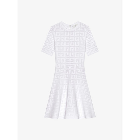 Women Short Dress 4G Monogram - White