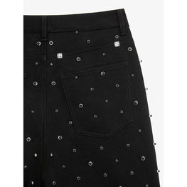 Women Trousers - Black/Silvery