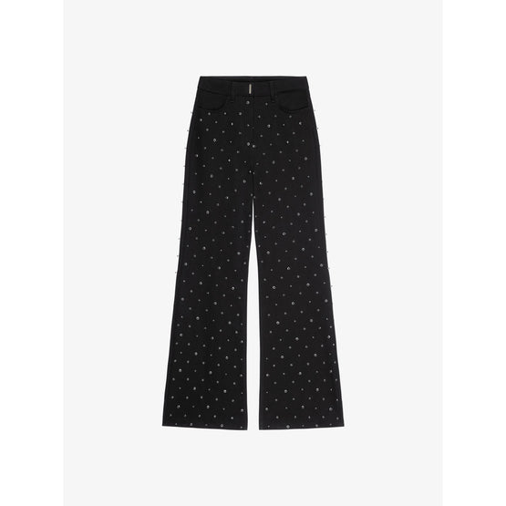 Women Trousers - Black/Silvery