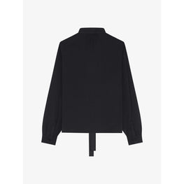 Women Lavalliere Blouse - Black