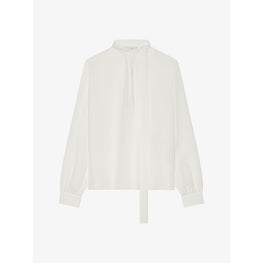 Women Lavalliere Blouse - White