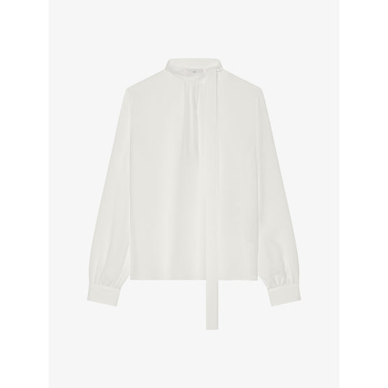 Women Lavalliere Blouse - White