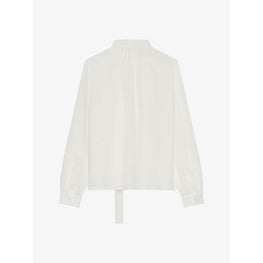 Women Lavalliere Blouse - White