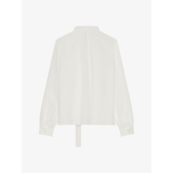 Women Lavalliere Blouse - White