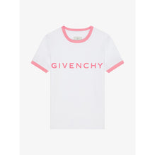 Women Ringer T Shirt - White/Pink