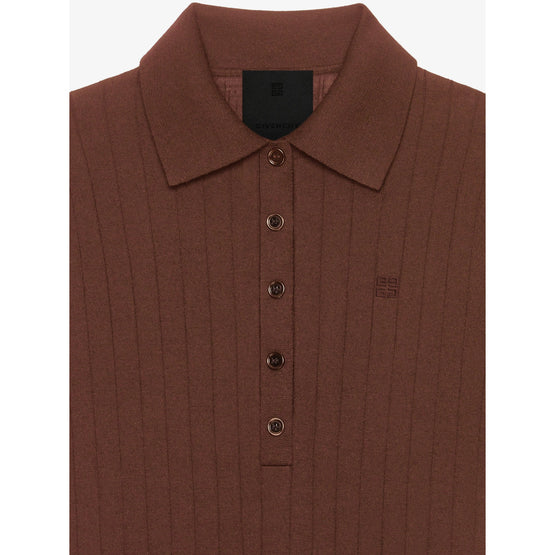 Women Short Sleeves Polo - Moka Brown