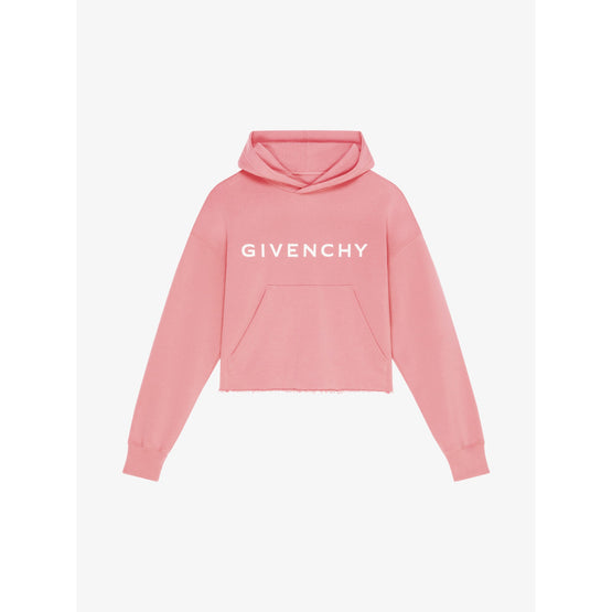 Women Cropped Hoodie - Flamingo