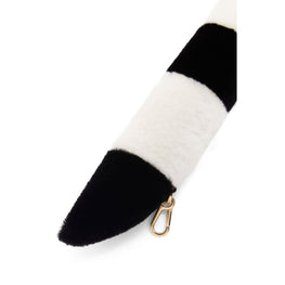 Women Lemur Tail Strap - White/Black