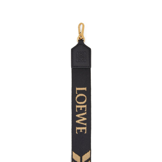 Women Webbing Chevron Strap - Natural/Black