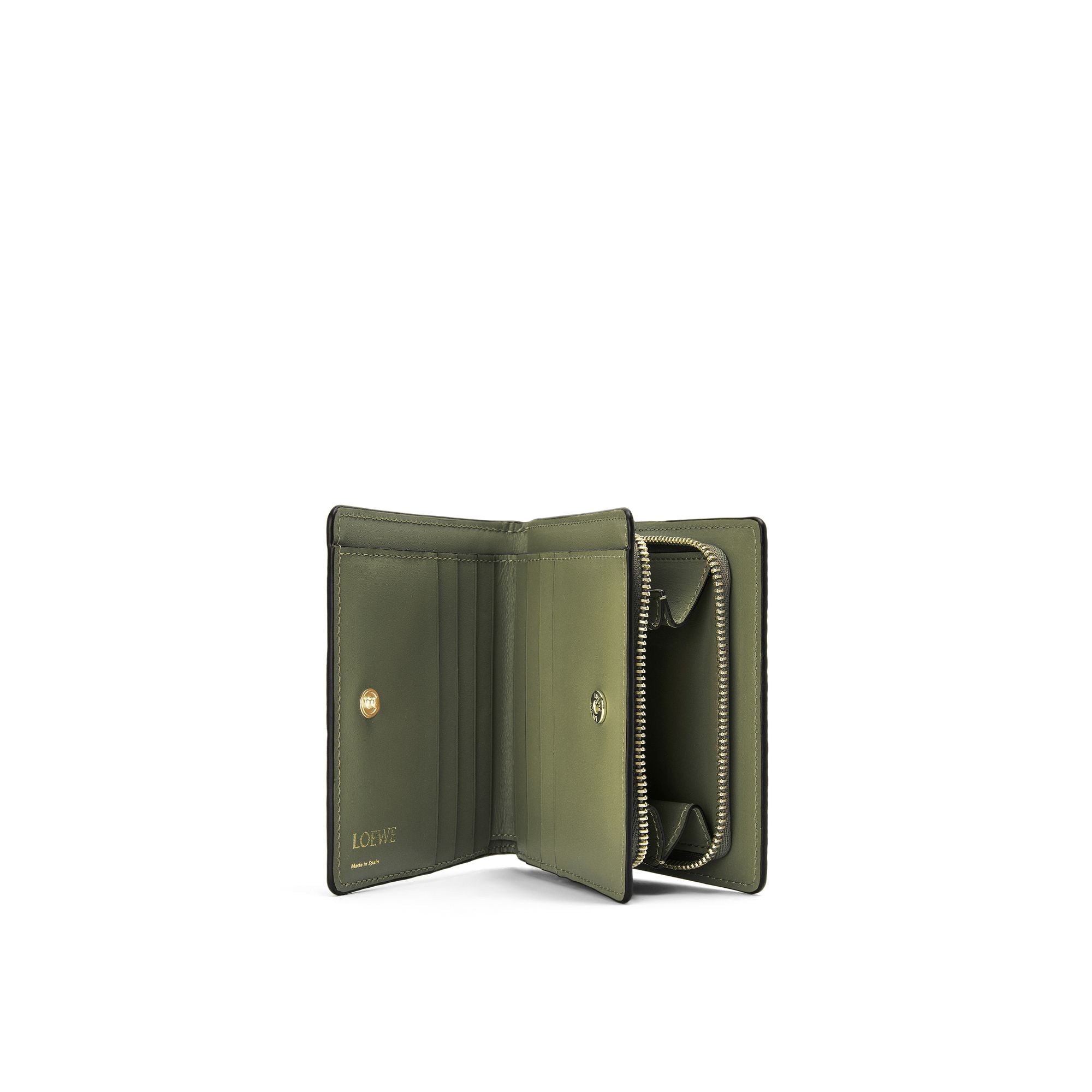 Women Repeat Compact Zip Wallet - Avocado Green