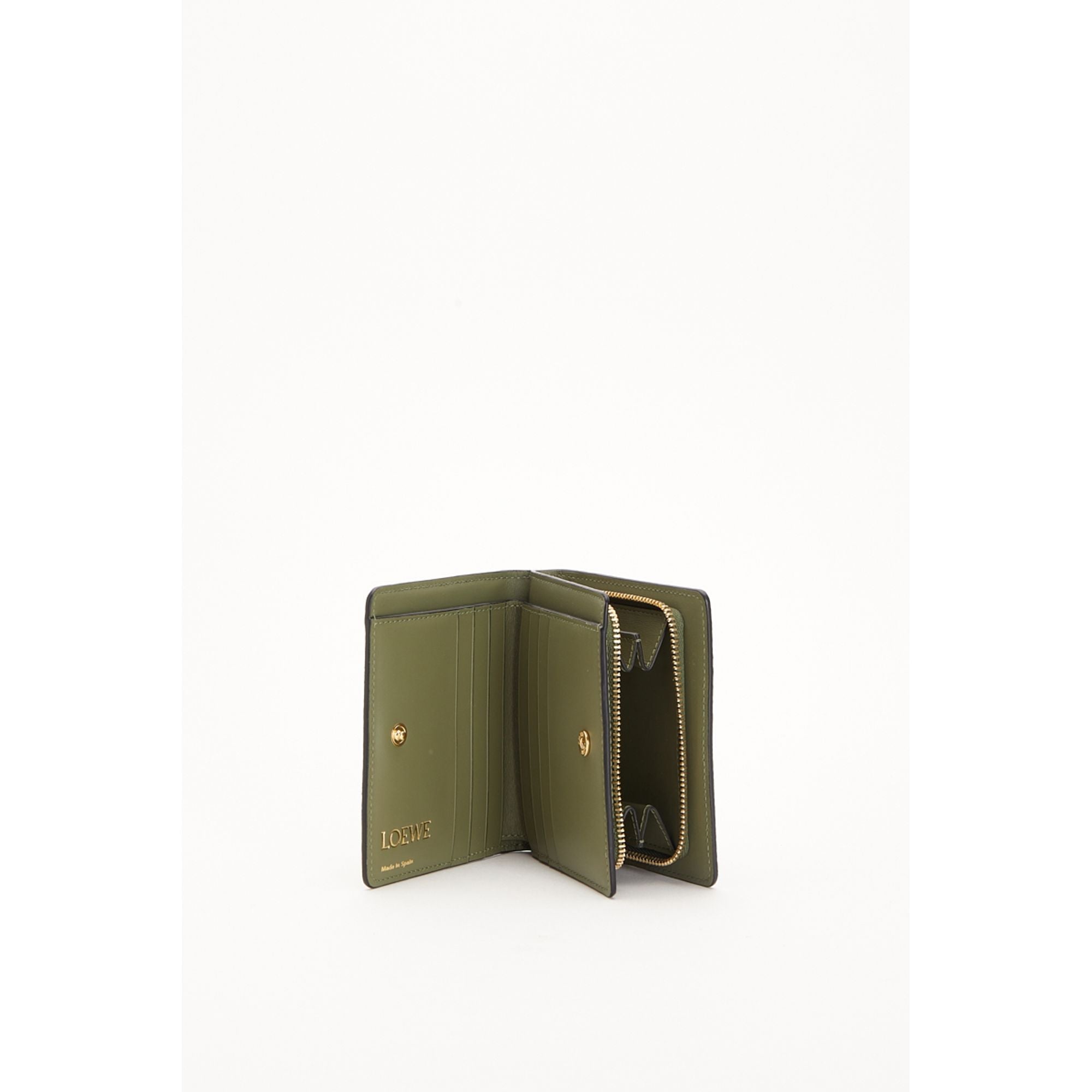 Women Repeat Compact Zip Wallet - Avocado Green