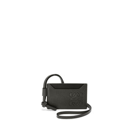 Men Brand Neck Cardholder - Black
