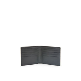 Men Puzzle Bifold Wallet Stitches - Asphalt Grey