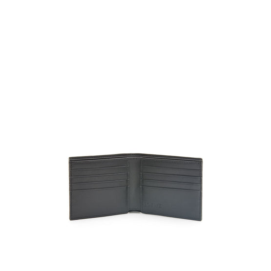 Men Puzzle Bifold Wallet Stitches - Asphalt Grey