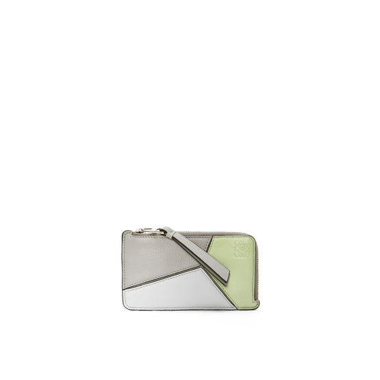 Women Puzzle Coin Cardholder Ring - Ash Grey/Light Celadon