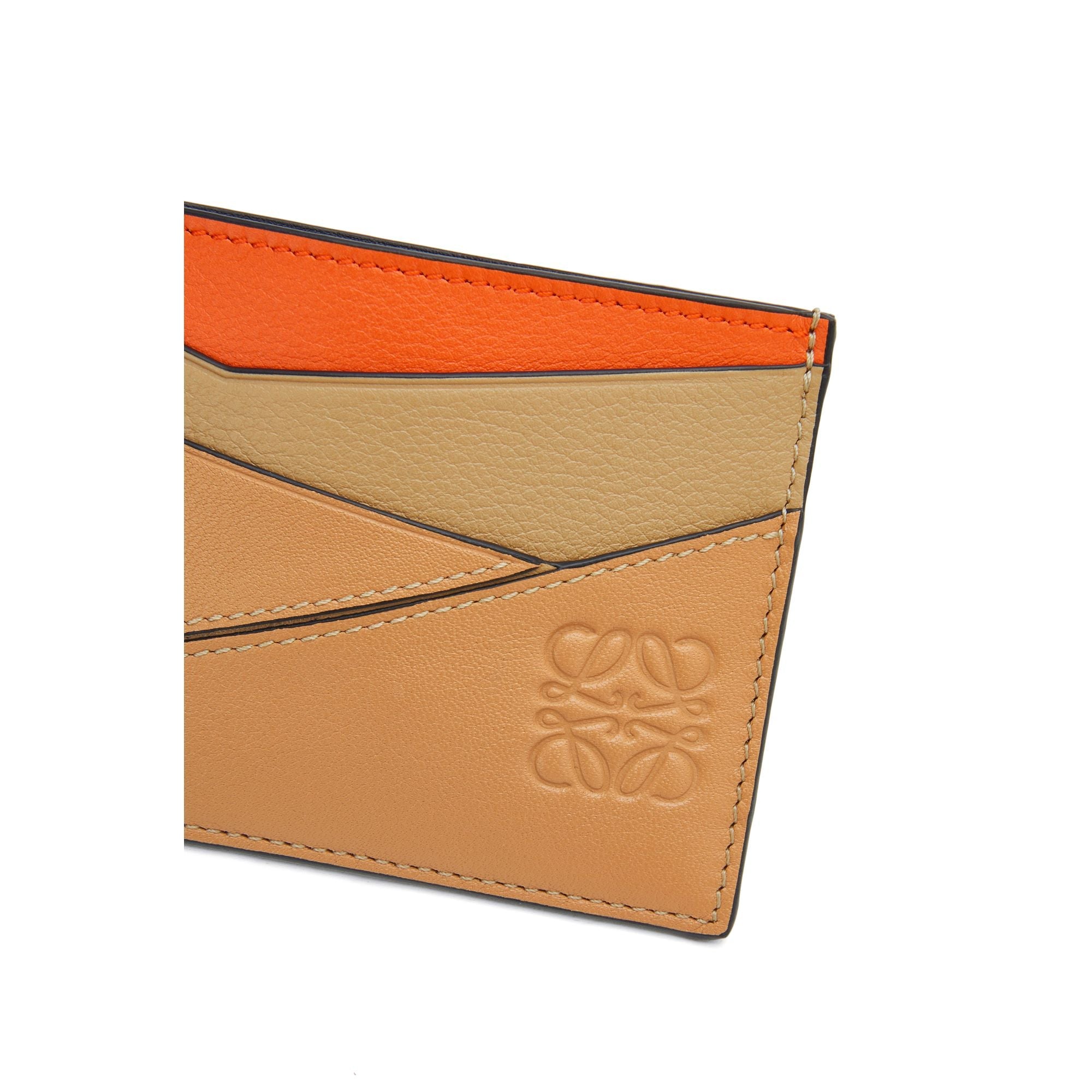 Men Puzzle Plain Cardholder Mult - Warm Desert/Orange
