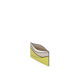 Women Puzzle Plain Cardholder - Lime Yellow/Light Oat