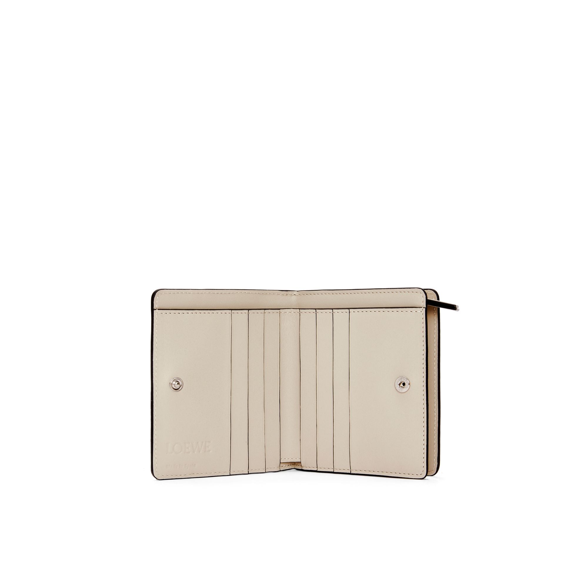 Women Puzzle Compact Zip Wallet - Lime Yellow/Light Oat