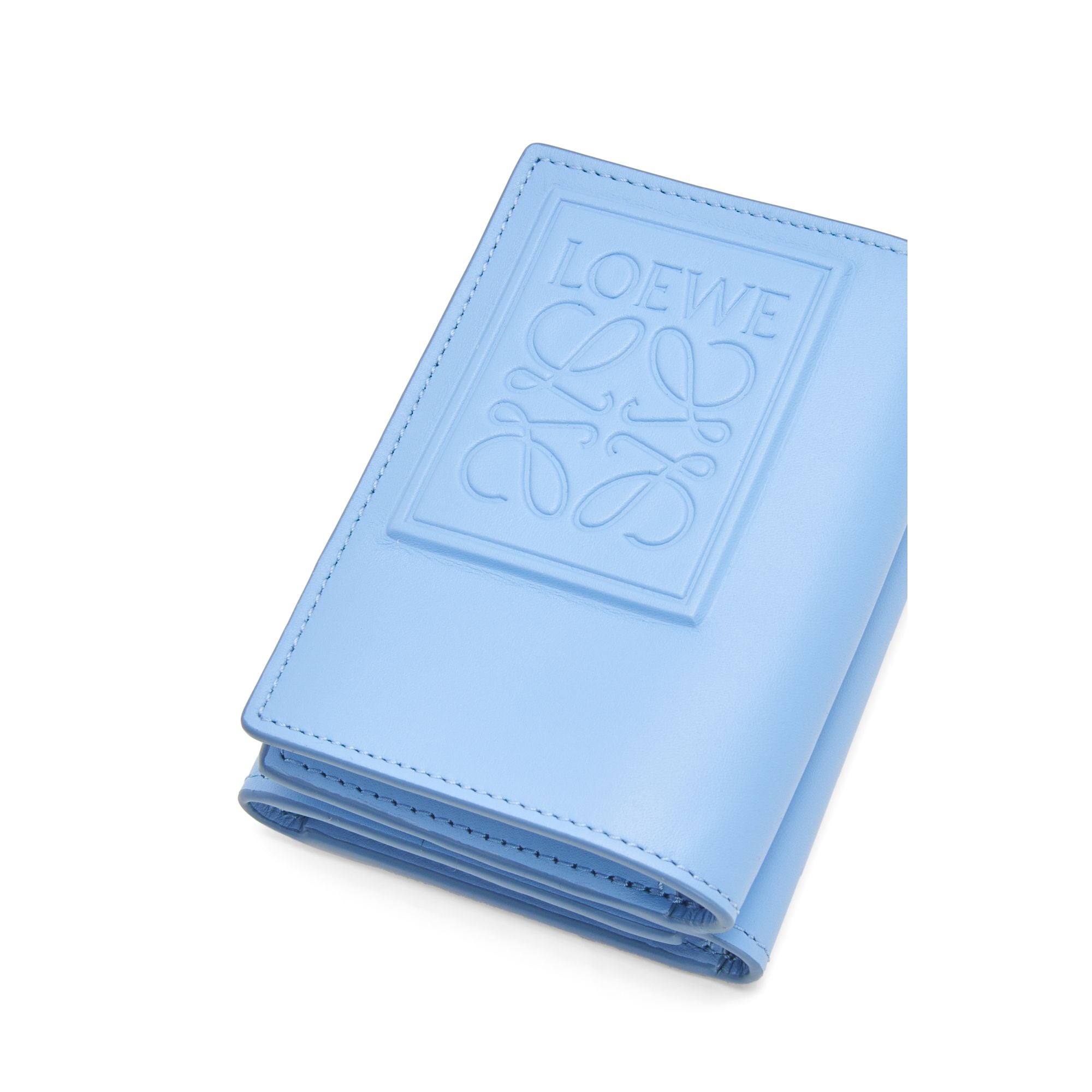 Men Loewe Patch Trifold Wallet - Olympic Blue