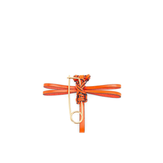 Women Dragonfly Pin Charm - Orange
