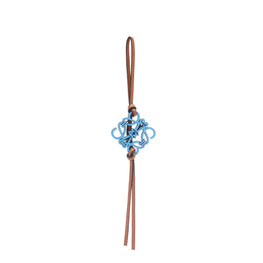 Women Knotted Anagram Charm - Sky Blue