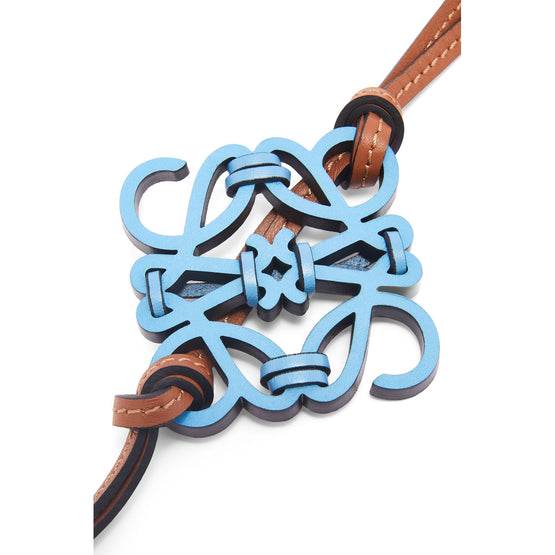 Women Knotted Anagram Charm - Sky Blue