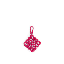 Women Inflated Anagram Charm - Ruby Red Glaze
