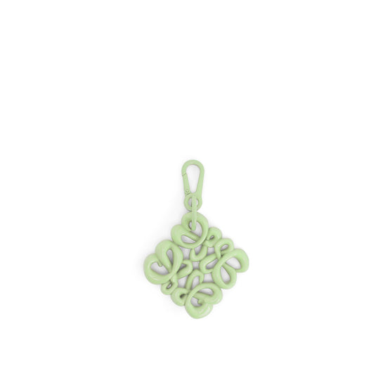 Women Inflated Anagram Charm - Lime Green Glaze
