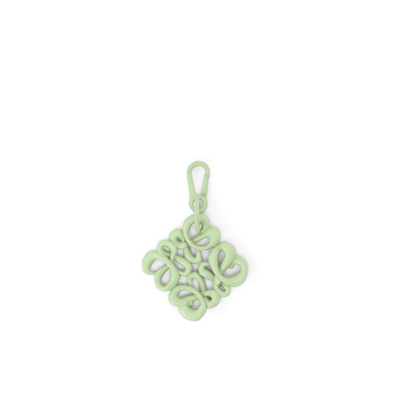 Women Inflated Anagram Charm - Lime Green Glaze