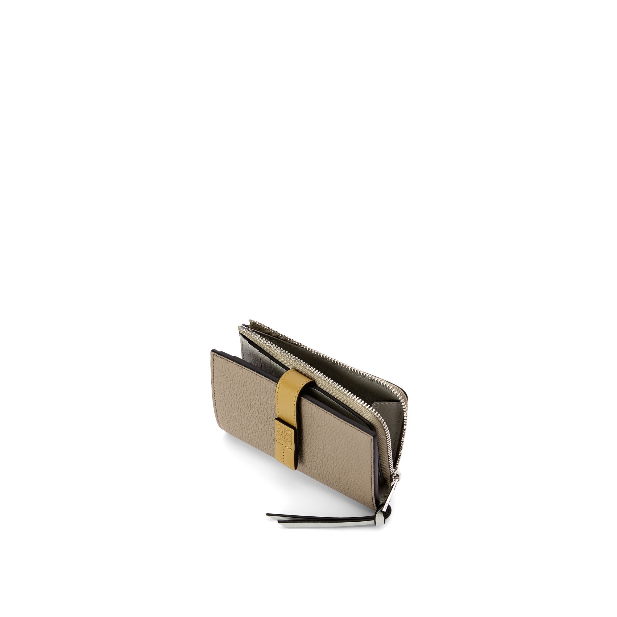 Women Slim Zip Bifold - Laurel Green/Ochre