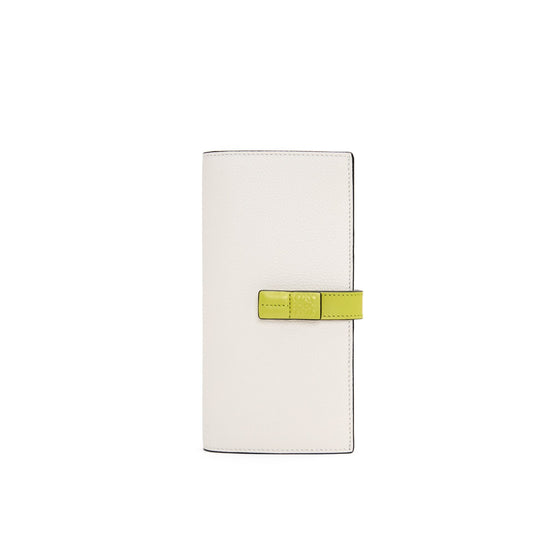Women Sgc Large Vertical Wallet - Soft White/Lime Yellow