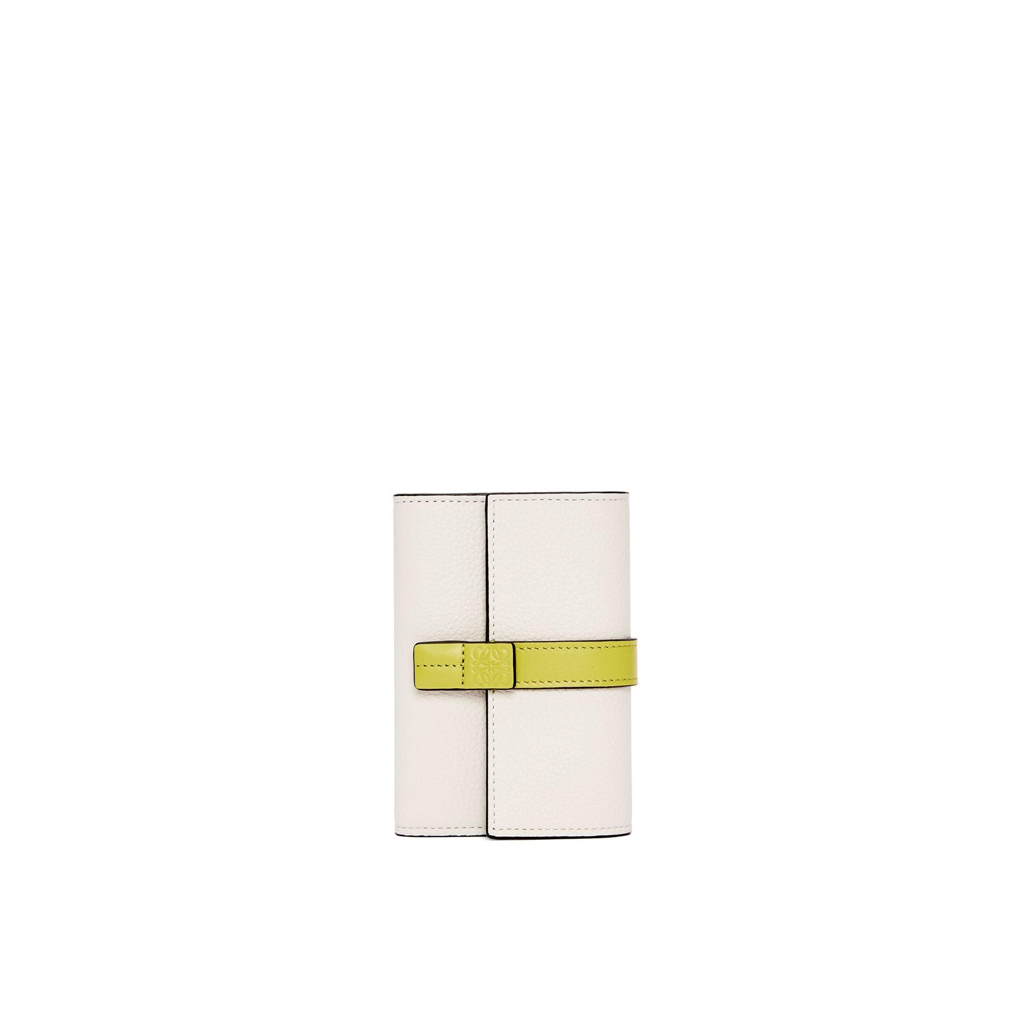 Women Sgc Small Vertical Wallet - Soft White/Lime Yellow