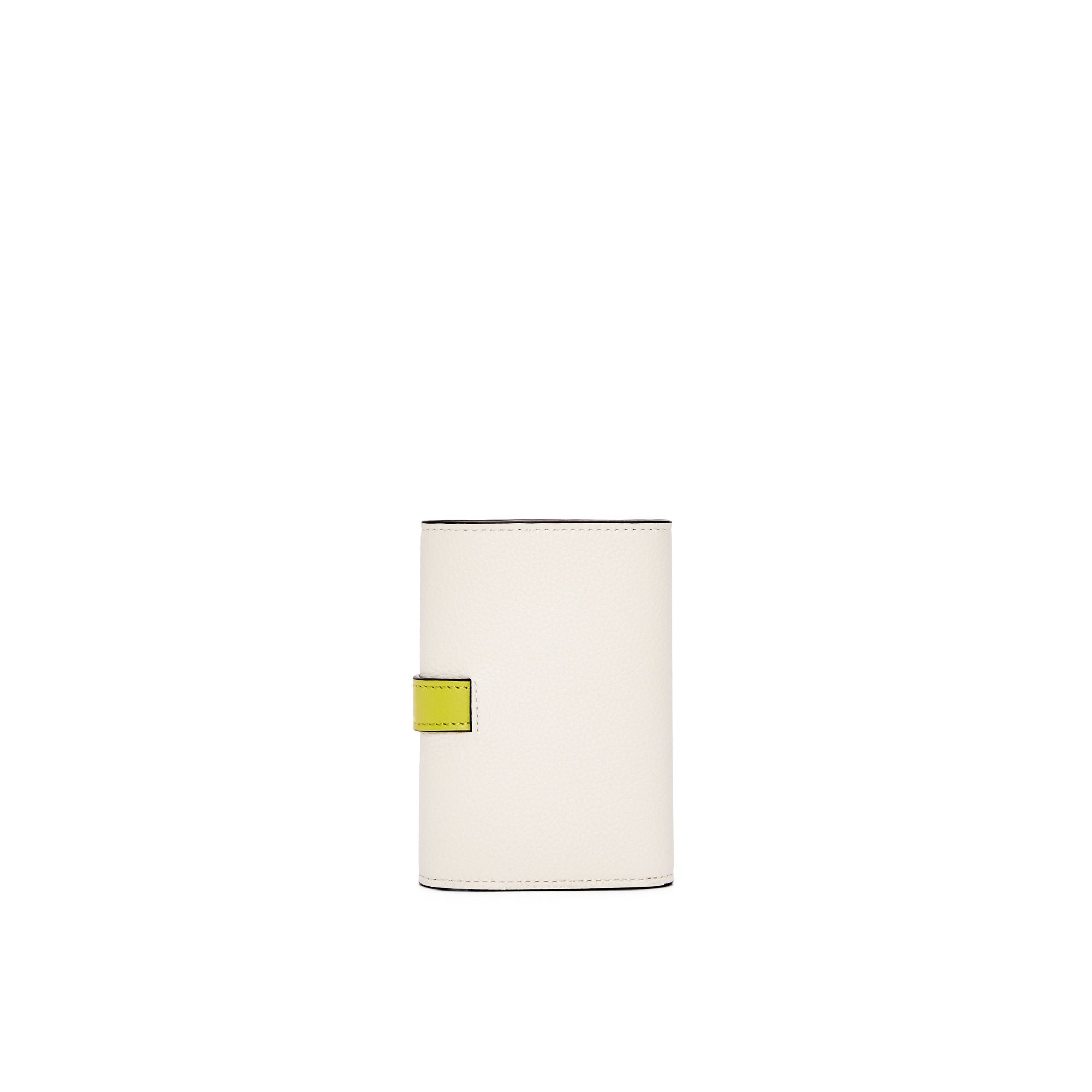Women Sgc Small Vertical Wallet - Soft White/Lime Yellow