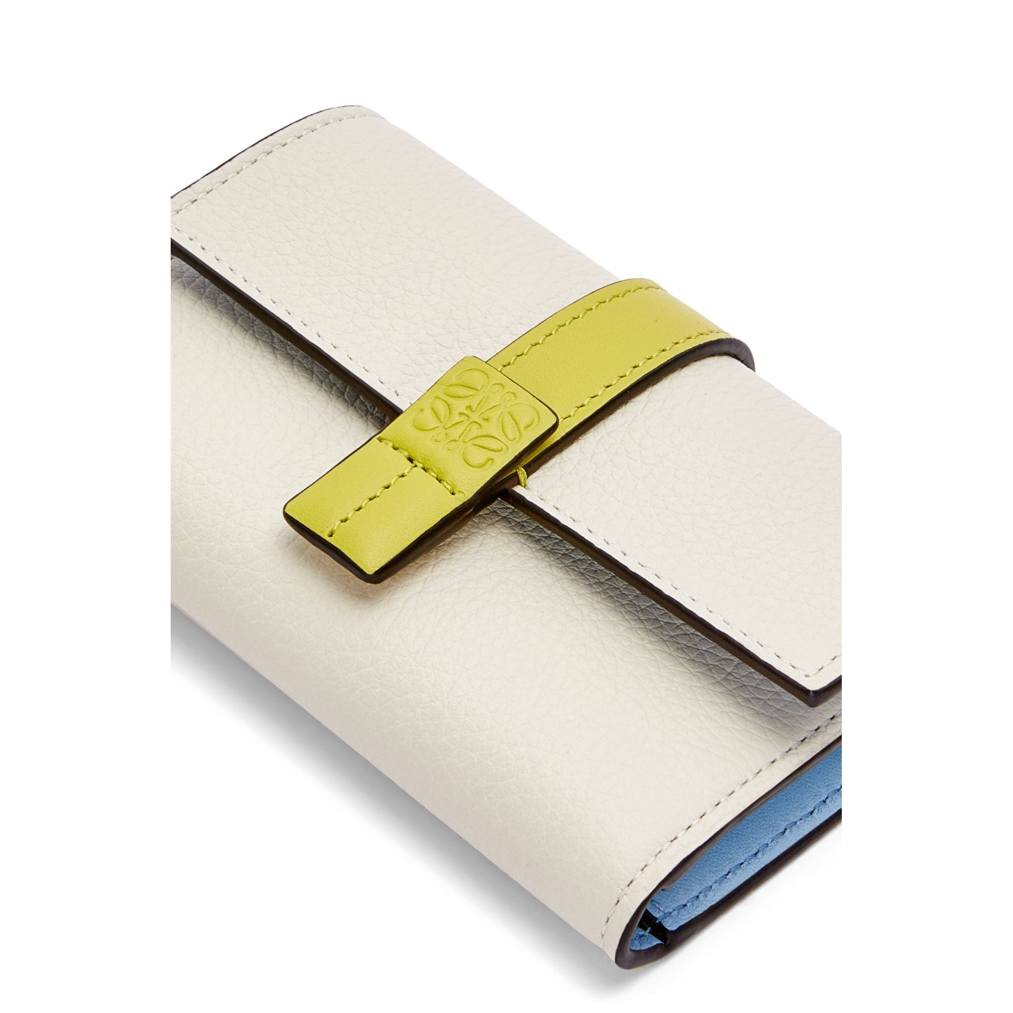 Women Sgc Small Vertical Wallet - Soft White/Lime Yellow