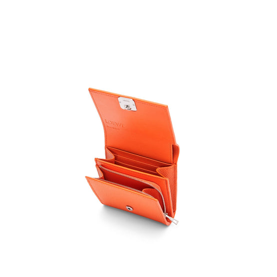 Women Anagram Compact Flap Wallet - Orange
