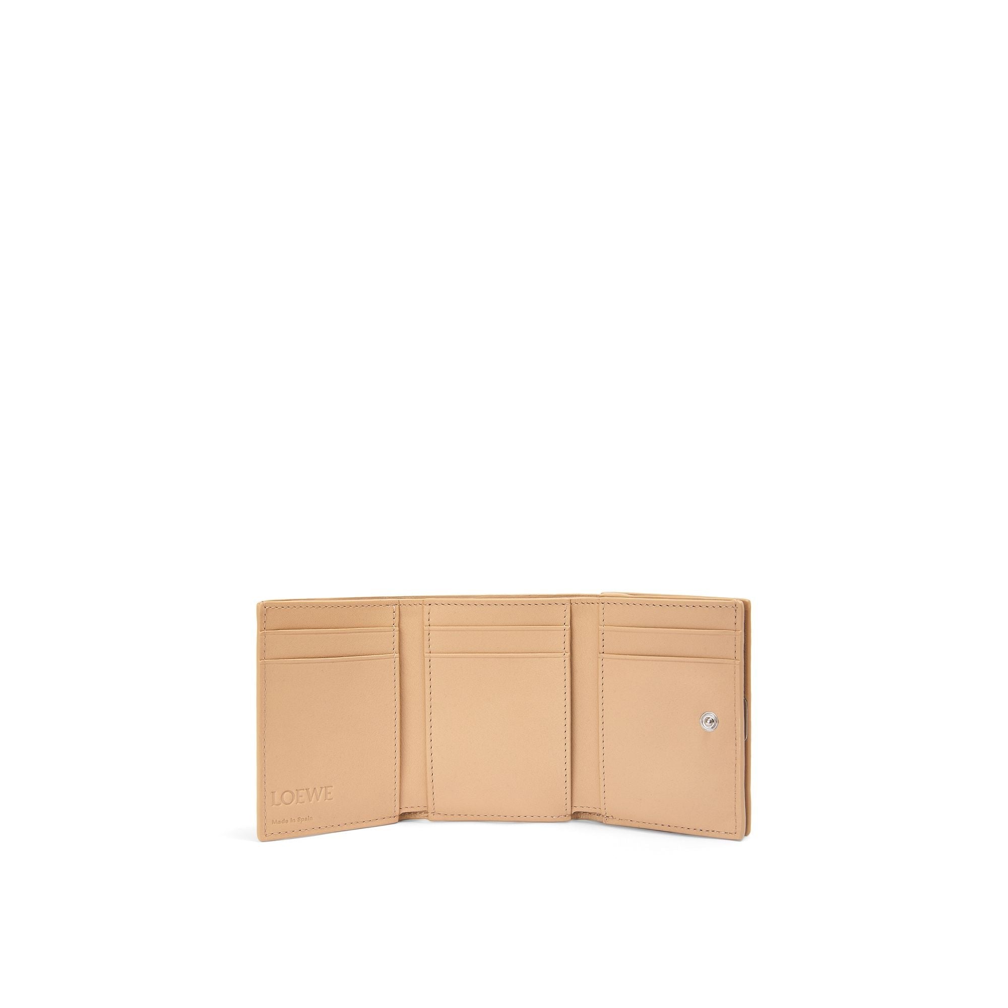 Women Anagram Trifold Wallet - Nude