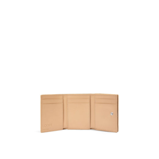 Women Anagram Trifold Wallet - Nude