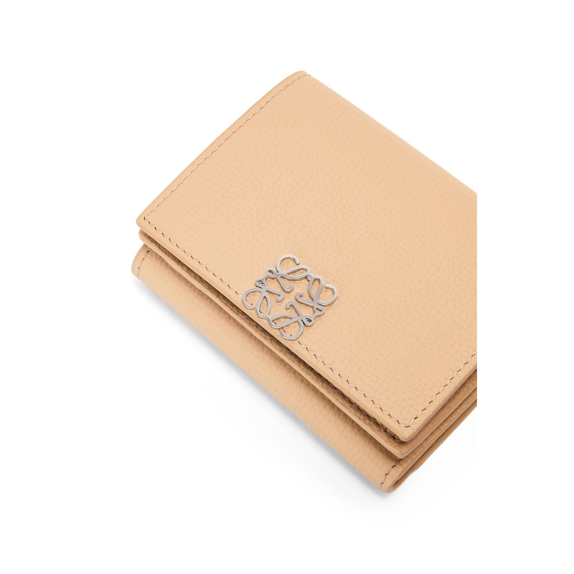 Women Anagram Trifold Wallet - Nude